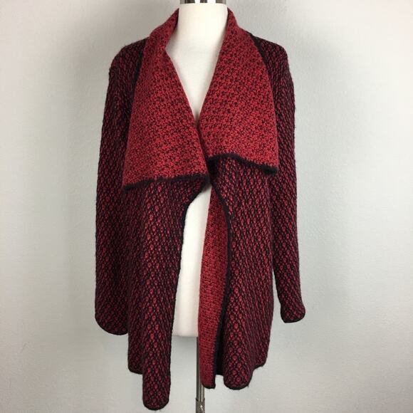 Chico's Red Wool Mohair Blend Cardigan size 2 - Picture 2 of 7